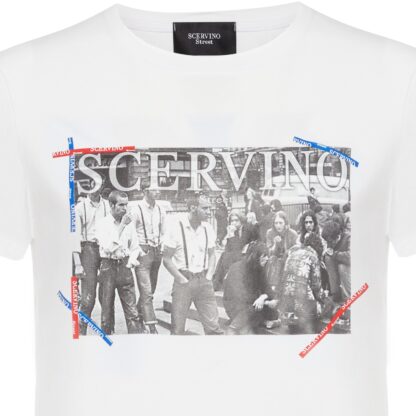 Scervino Street - Elegant White Cotton Logo Tee