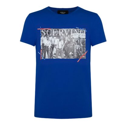 Scervino Street - Chic Blue Logo Cotton T-Shirt