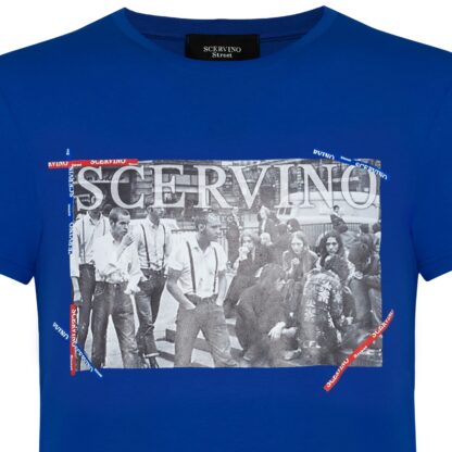 Scervino Street - Chic Blue Logo Cotton T-Shirt