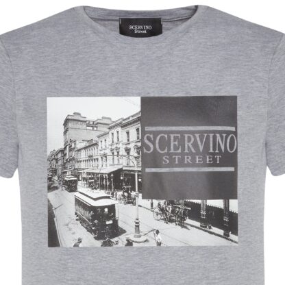 Scervino Street - Elegant Gray Cotton Blend T-Shirt