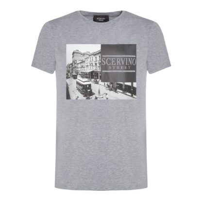 Scervino Street - Elegant Gray Cotton Blend T-Shirt