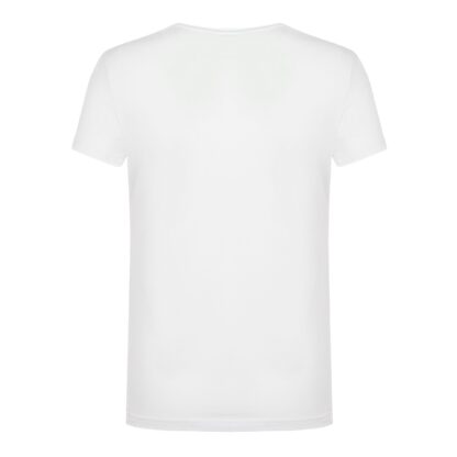 Scervino Street - Elegant White Cotton Tee with Logo Accent