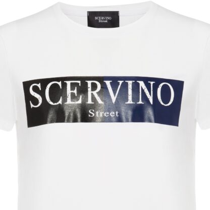 Scervino Street - Elegant White Logo Tee - Italian Craftsmanship