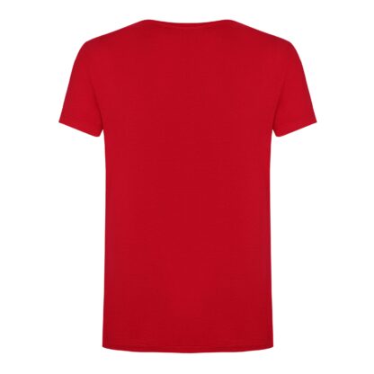 Scervino Street - Elegant Red Cotton Tee with Front Logo Detail