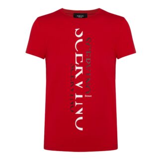 Scervino Street - Elegant White Cotton Tee with Logo Accent