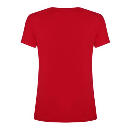 Scervino Street - Red Cotton T-Shirt with Glitzy Logo Detail