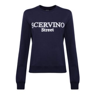 Scervino Street - Elegant Red Cotton Tee with Front Logo Detail