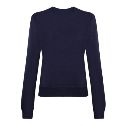 Scervino Street - Blue Strass Logo Cotton Sweatshirt