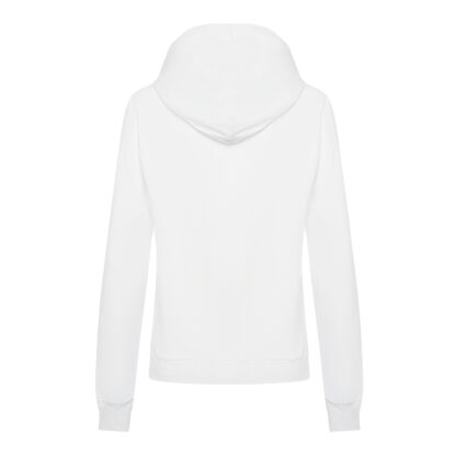 Scervino Street - Elegant White Hooded Sweatshirt - Embossed Logo