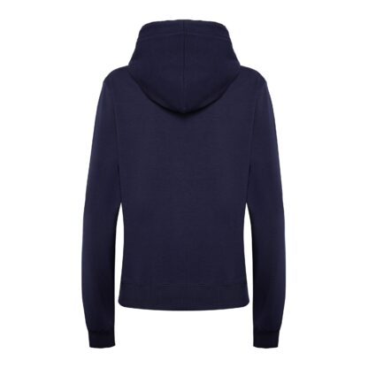 Scervino Street - Elegant Blue Strass Logo Hooded Sweatshirt