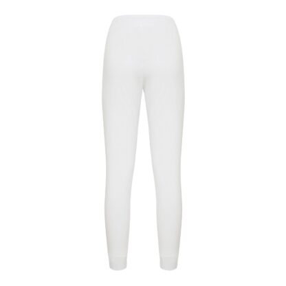 Scervino Street - Elegant White Stretch Trousers with Strass Logo