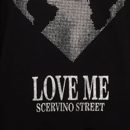 Scervino Street - Elegant Strass Logo Cotton Sweatshirt