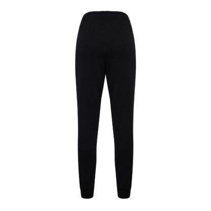 Scervino Street - Chic Strass Logo Black Stretch Trousers