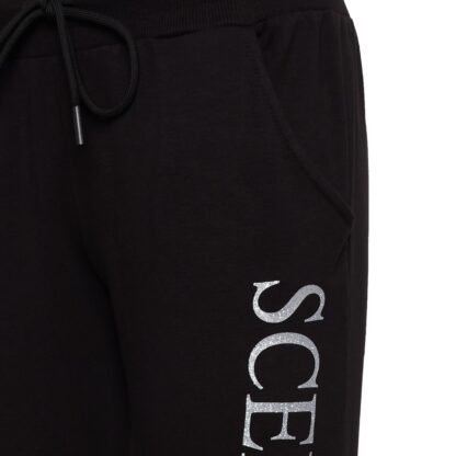 Scervino Street - Glitter Logo Stretch Cotton Trousers