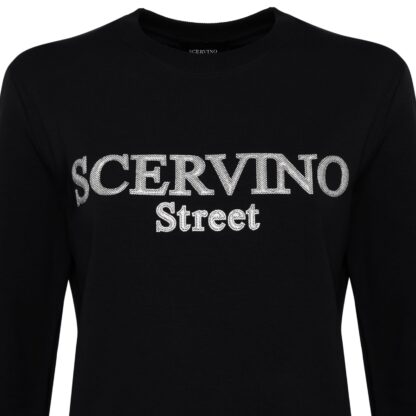 Scervino Street - Glittered Logo Cotton Sweatshirt