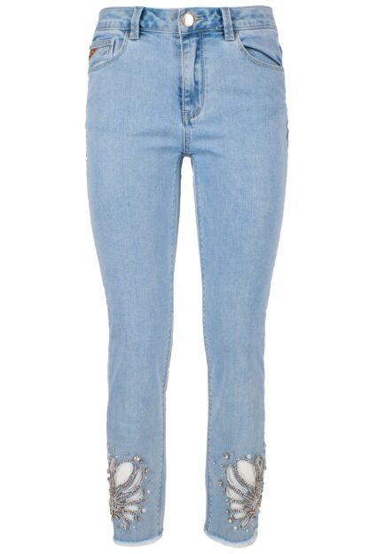 Yes Zee - Chic Light Blue Denim with Shimmer Detail