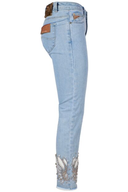 Yes Zee - Chic Light Blue Denim with Shimmer Detail