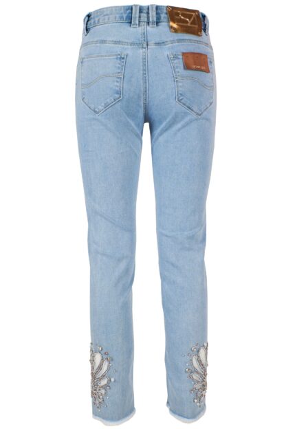 Yes Zee - Chic Light Blue Denim with Shimmer Detail