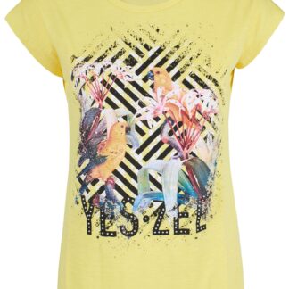 Yes Zee - Chic White Cotton Tee with Signature Design