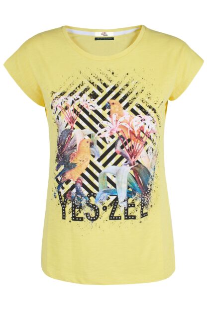 Yes Zee - Sunshine Yellow Regular Fit Fashion Tee