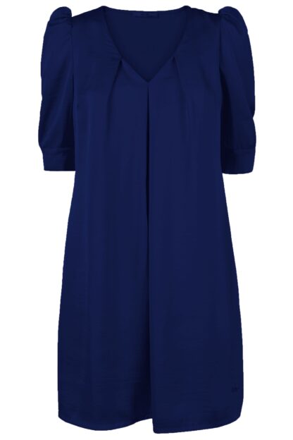 Yes Zee - Elegant Dark Blue Dress with Signature Logo