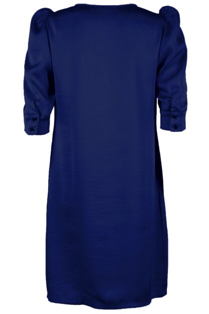 Yes Zee - Elegant Dark Blue Dress with Signature Logo