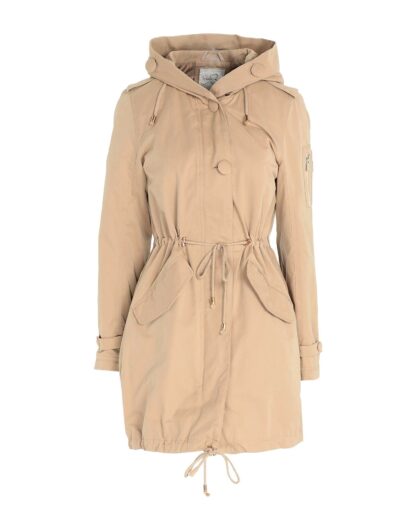 Yes Zee - Chic Beige Cotton-Blend Trench Coat