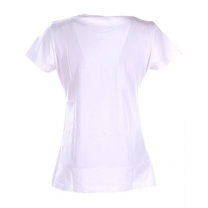 Yes Zee - Chic White Cotton Tee with Brass Detailing