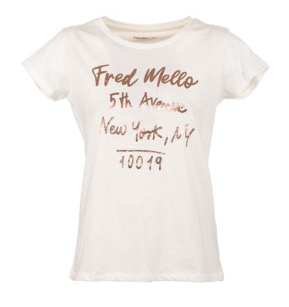 Fred Mello - Elegant White Cotton Tee For Stylish Comfort