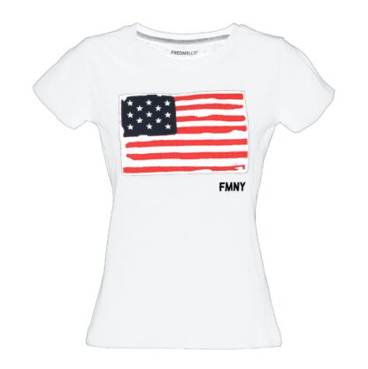 Fred Mello - Star-Spangled Chic White Tee