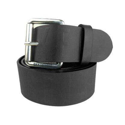 Bikkembergs - Elegant Black Leather Belt with Signature Logo