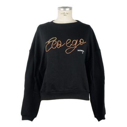 Patrizia Pepe - Strass Embellished Crewneck Sweatshirt in Black