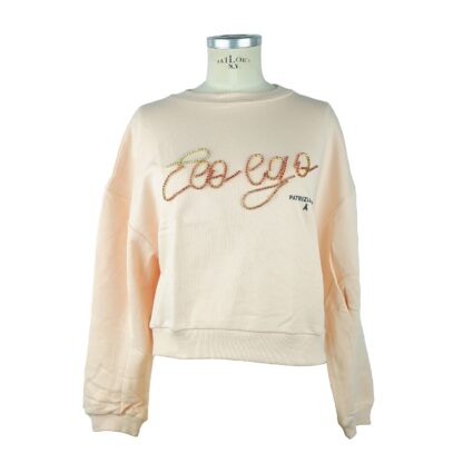 Patrizia Pepe - Elegant Crewneck Sweatshirt with Rhinestone Accents