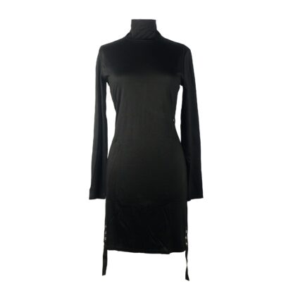 Patrizia Pepe - Chic Long Sleeve Short Dress with Eyelet Accents