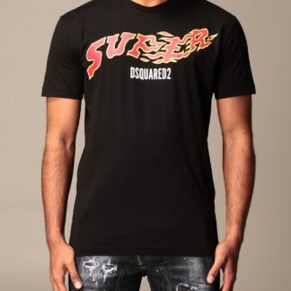 Dsquared² - Sleek Black Cotton Logo T-Shirt