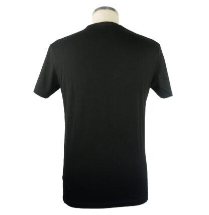 Dsquared² - Sleek Black Cotton Tee with Signature Print