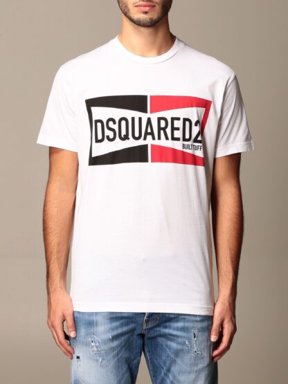 Dsquared² - Chic White Cotton Tee with Graphic Accent