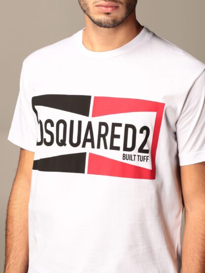 Dsquared² - Chic White Cotton Tee with Graphic Accent