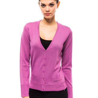 Ungaro Fever - Violet Long Cardigan with Chic Logo Detail