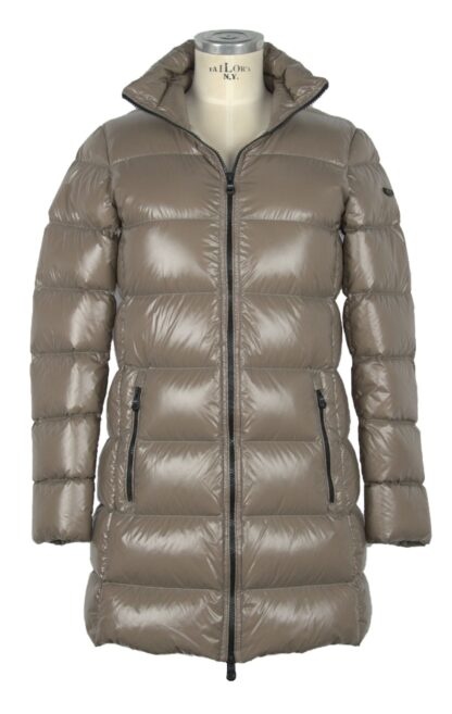 Refrigiwear - Chic Long Down Jacket in Super-Shiny Nylon