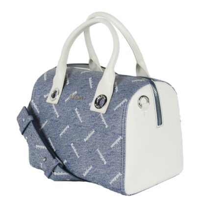 Baldinini - Chic Cindy Bowling Bag in Jeans/White Duo Tone