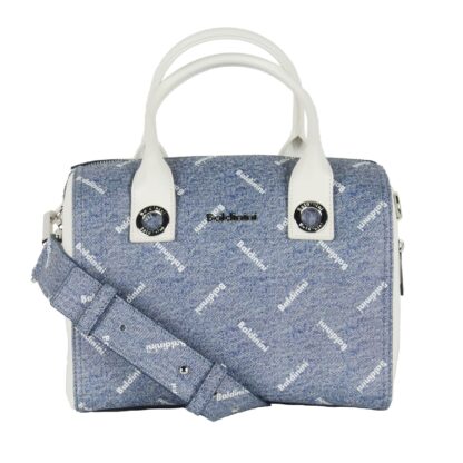 Baldinini - Chic Cindy Bowling Bag in Jeans/White Duo Tone