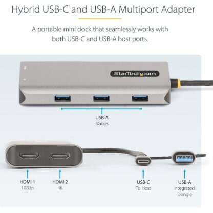 Αντάπτορας USB Startech 167B-USBC-MULTIPORT