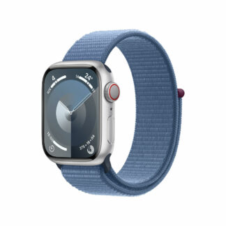 Smartwatch Apple Watch Series 9 + Cellular Μπλε Ασημί 45 mm