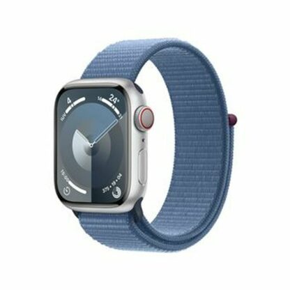 Smartwatch Apple Watch Series 9 + Cellular 1,9" Μπλε Ασημί 45 mm