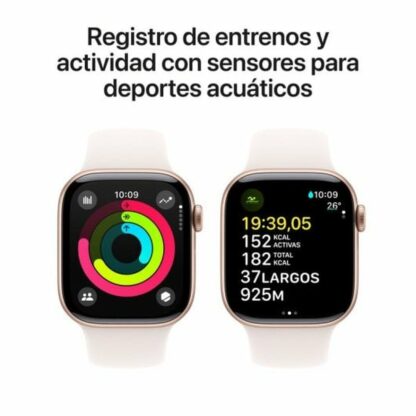 Ανδρικά Ρολόγια Apple Series 10 GPS 42mm Χρυσός Ροζ