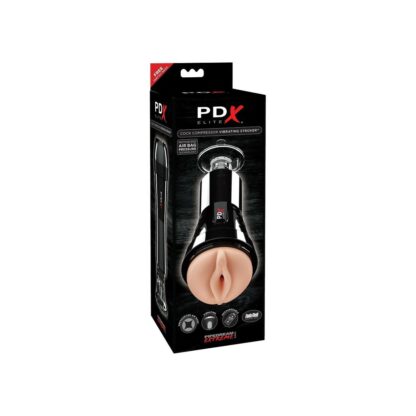 Pipedream - PDX Elite - PDX ELITE Cock Compressor Vibrating Stroker - Jack Ass Αντοχής Μαύρο