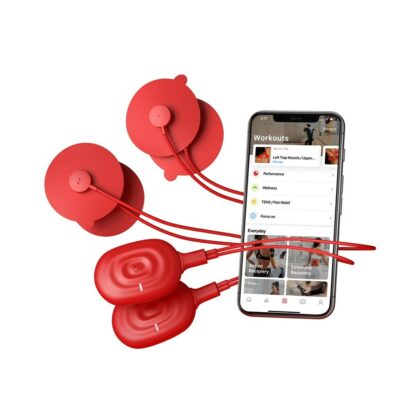 PowerDot 2.0 - Smart Electric Muscle Stimulator - Smart TENS Device - Duo Red - App Controlled Wireless Electrical Muscle Stimulator - Speed up Recovery, Improve Strength, Relieve Pain (Red) - Ηλεκτροδιεγέρτης Therabody PD01920-01