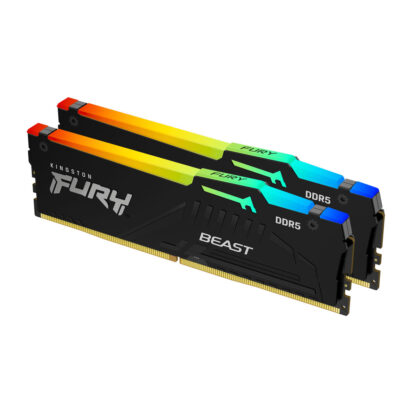 Kingston Technology FURY Beast 32GB 6800MT/s DDR5 CL34 DIMM (Kit of 2) RGB XMP - Μνήμη RAM KF568C34BBAK2-32 32 GB cl34