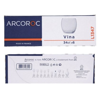 Σετ ποτηριών Arcoroc Princesa Διαφανές Γυαλί 230 ml (48 Μονάδες)